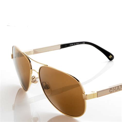 chanel gold sunglasses aviators|chanel sunglasses price.